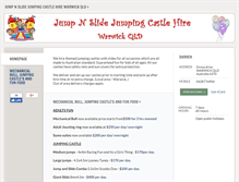 Tablet Screenshot of jumping-castle-hire-warwick.com.au
